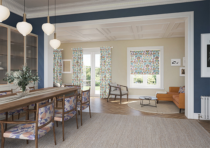 Bangalore Faux Silk, Azure Glow - Roman Blind - Image 6